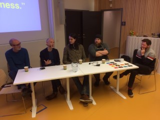 Paneldiskussion, Patrik Oskarsson, Per Sandin, Adam Wallin, Arvid Stiernström, Thor Rutgersson