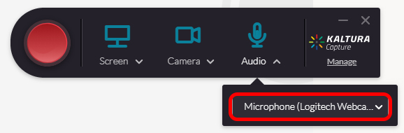 SLU Play Kaltura Capture Mikrofon