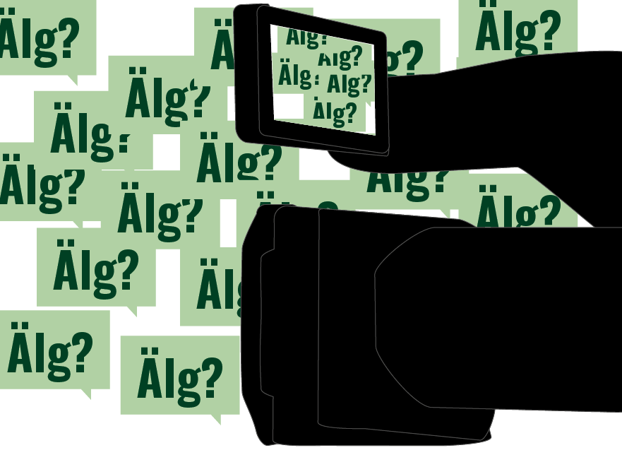 Kamera filmar frågor