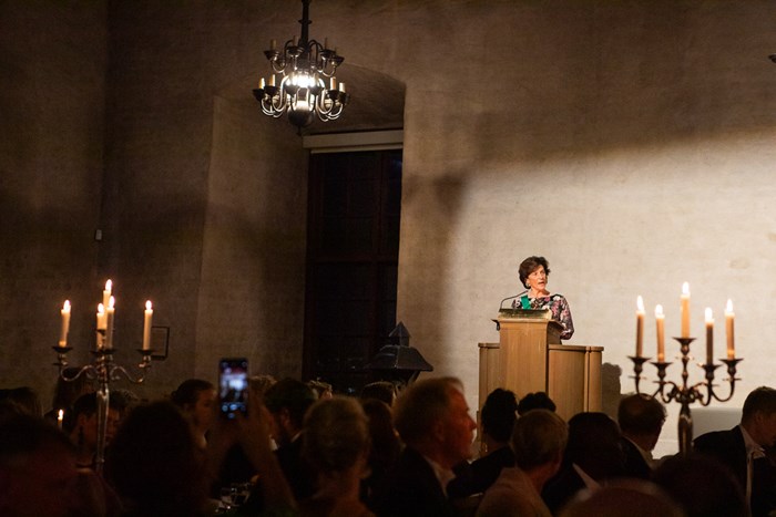 Antonia Ax:son Johnson gave the speech from the honorary doctors  during the banquet in Rikssalen.