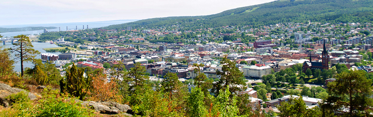 Vy över Sundsvall från Norra Berget 