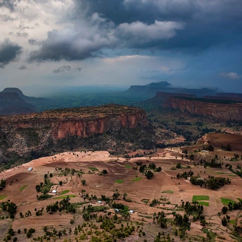 Rural landscape in Tigray, Ethiopia