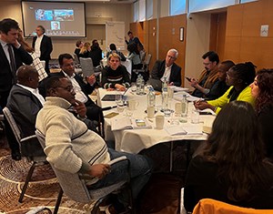 People during a workshop in Brussels.