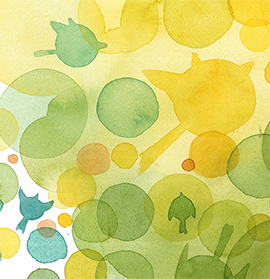 Akvarell med fåglar