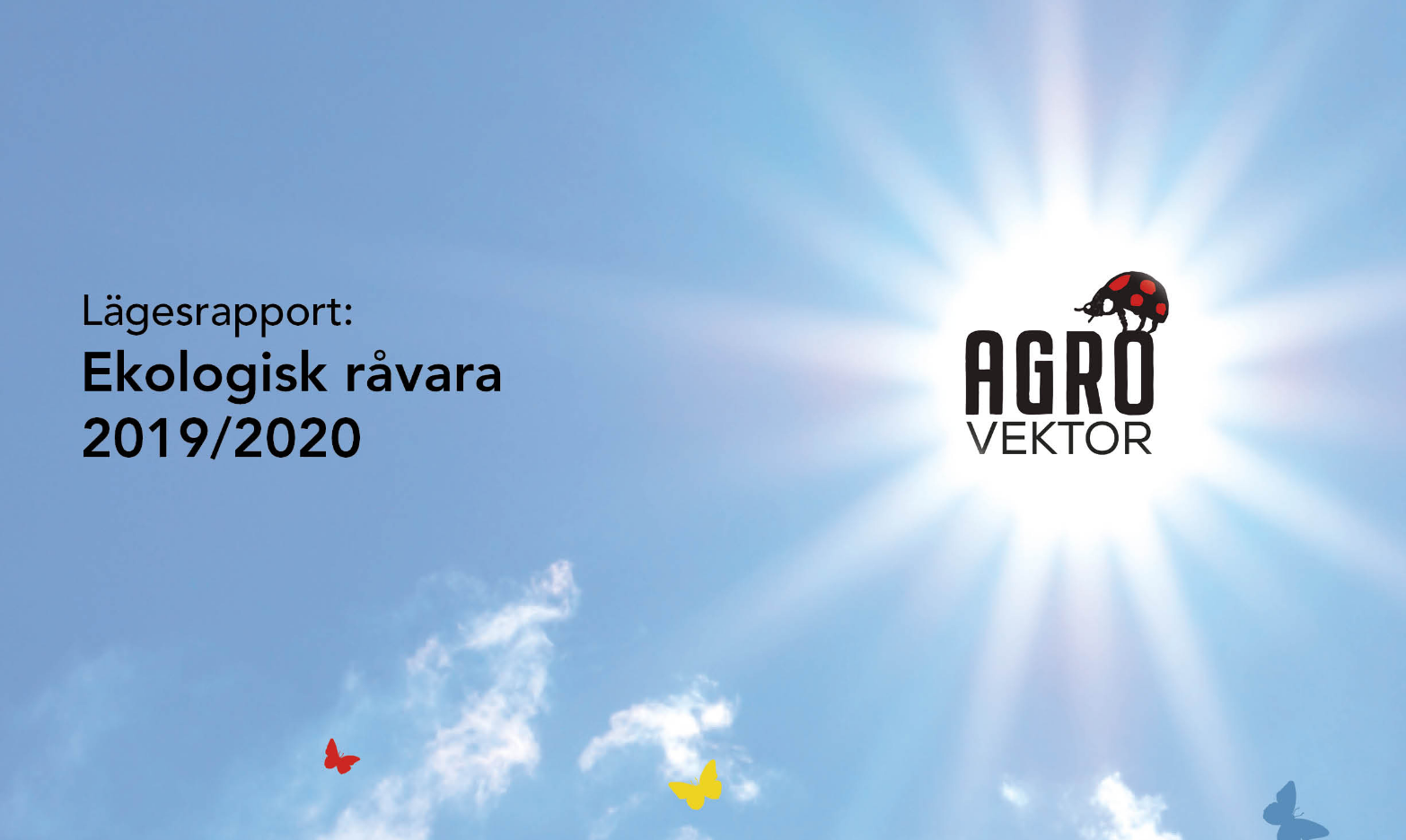 Skärmbild från framsidan av rapporten Ekoråvara 2019/2020.