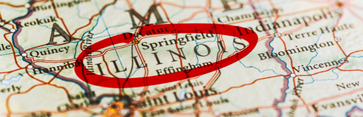 Karta där namnet Illinois är inringat.