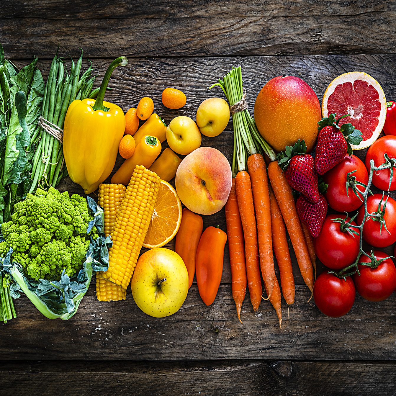 Grönsaker i alla färger