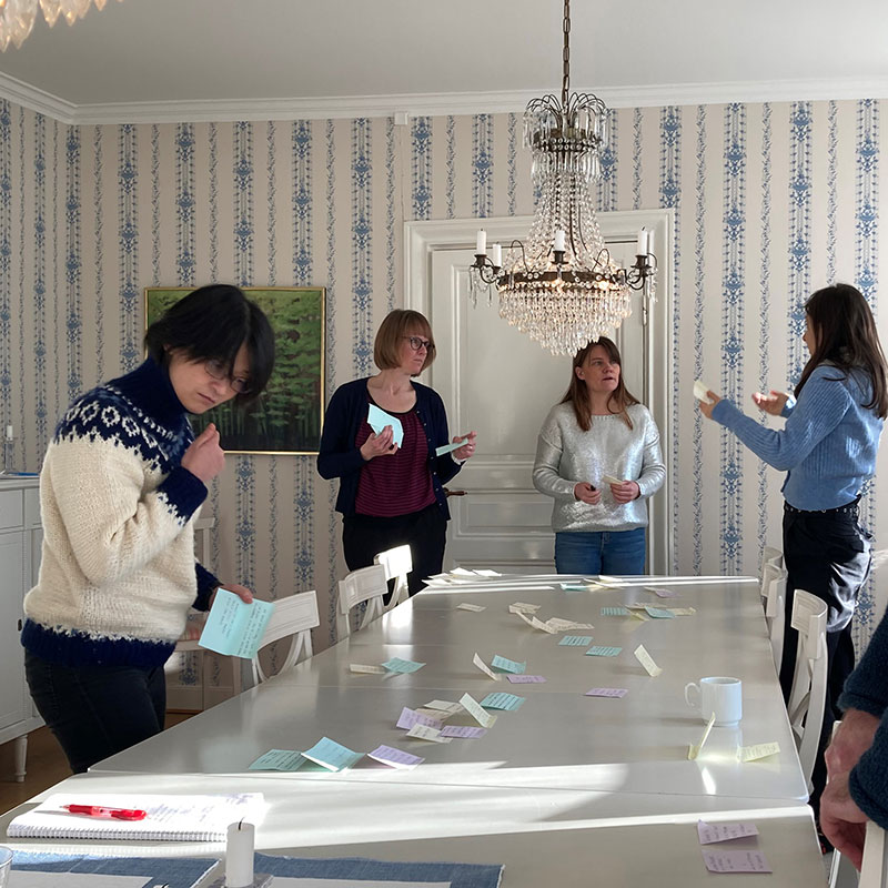 IDA-deltagare runt ett bord. Foto.