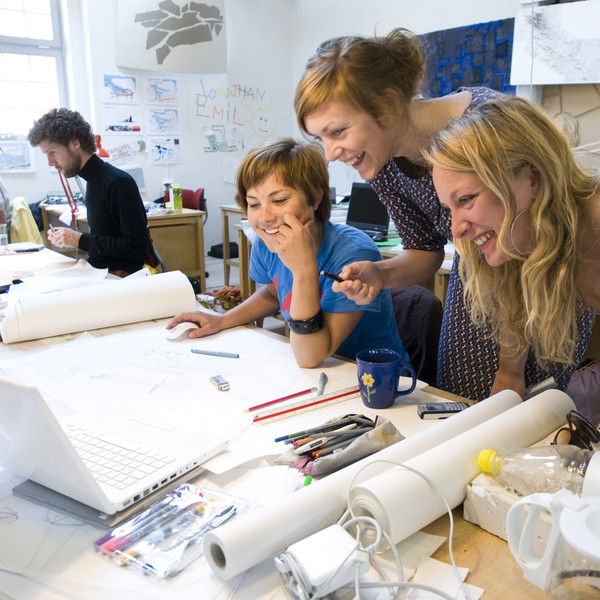 Glada studenter, foto.