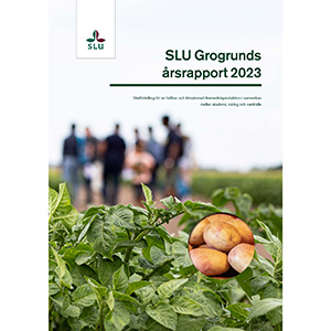 Bild av framsidan av SLU Grogrunds årsrapport 2023