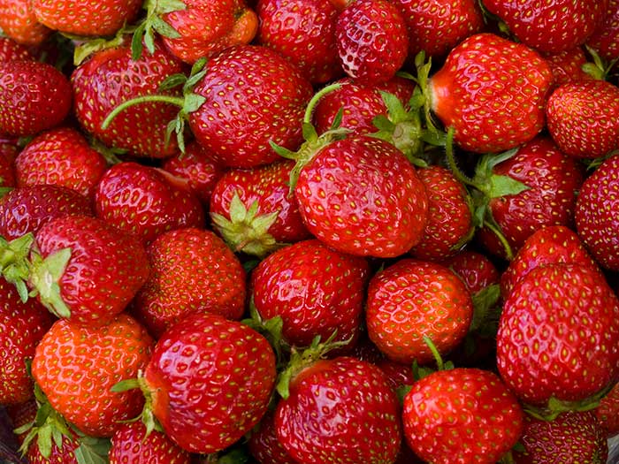 Röda jordgubbar