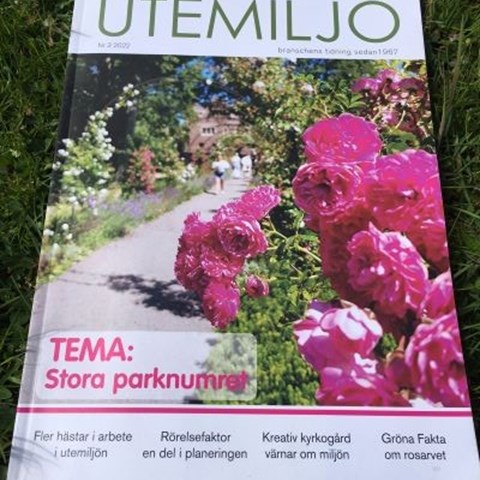 Framsidan av tidningen Utemiljö, nummer 3 2022.