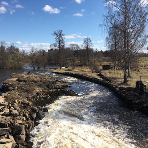 Arbogaån vid Jädersbruk. Foto.