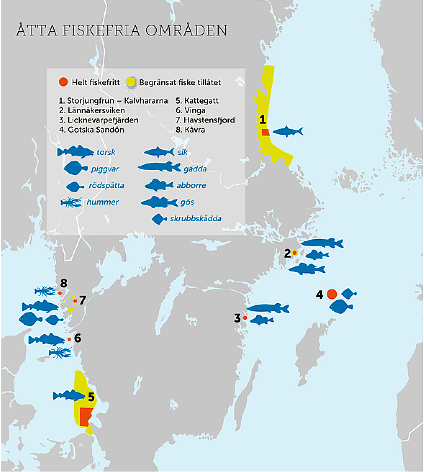 Karta över fiskefria områden 