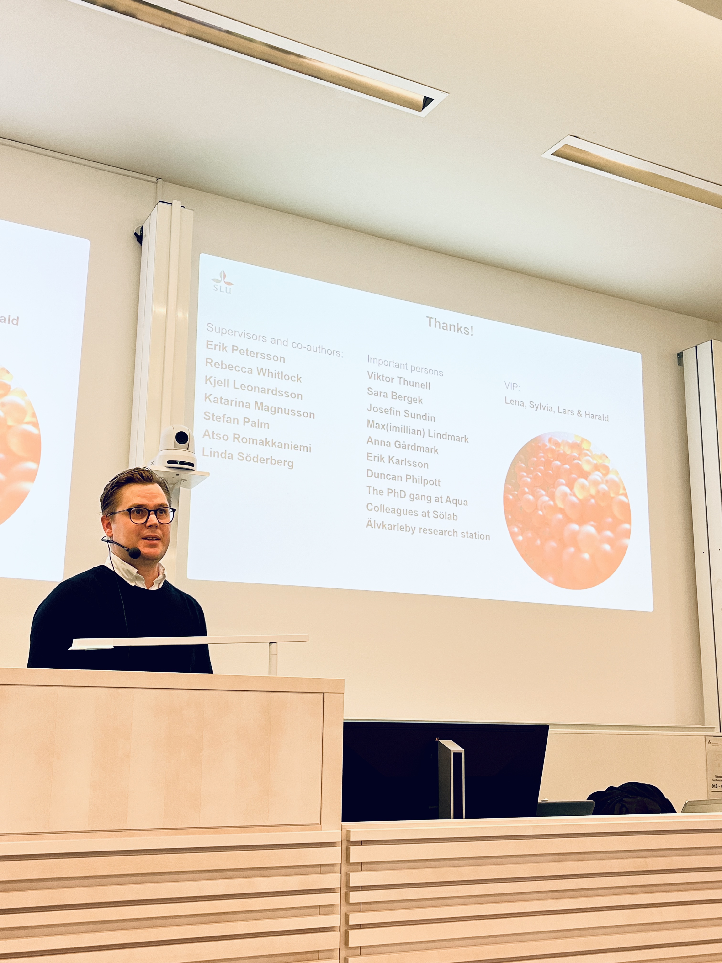 Stefan Skoglund during his defense