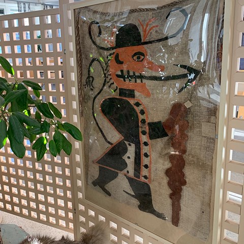 Varglapp dekorerad med smådjävul.