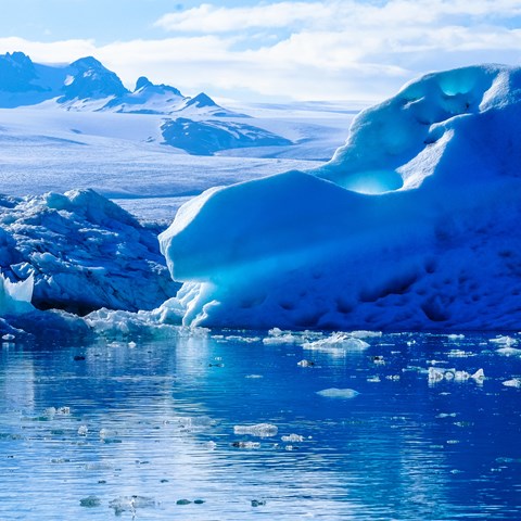 Arcticis som har bryts från landet och är nu fri i havet