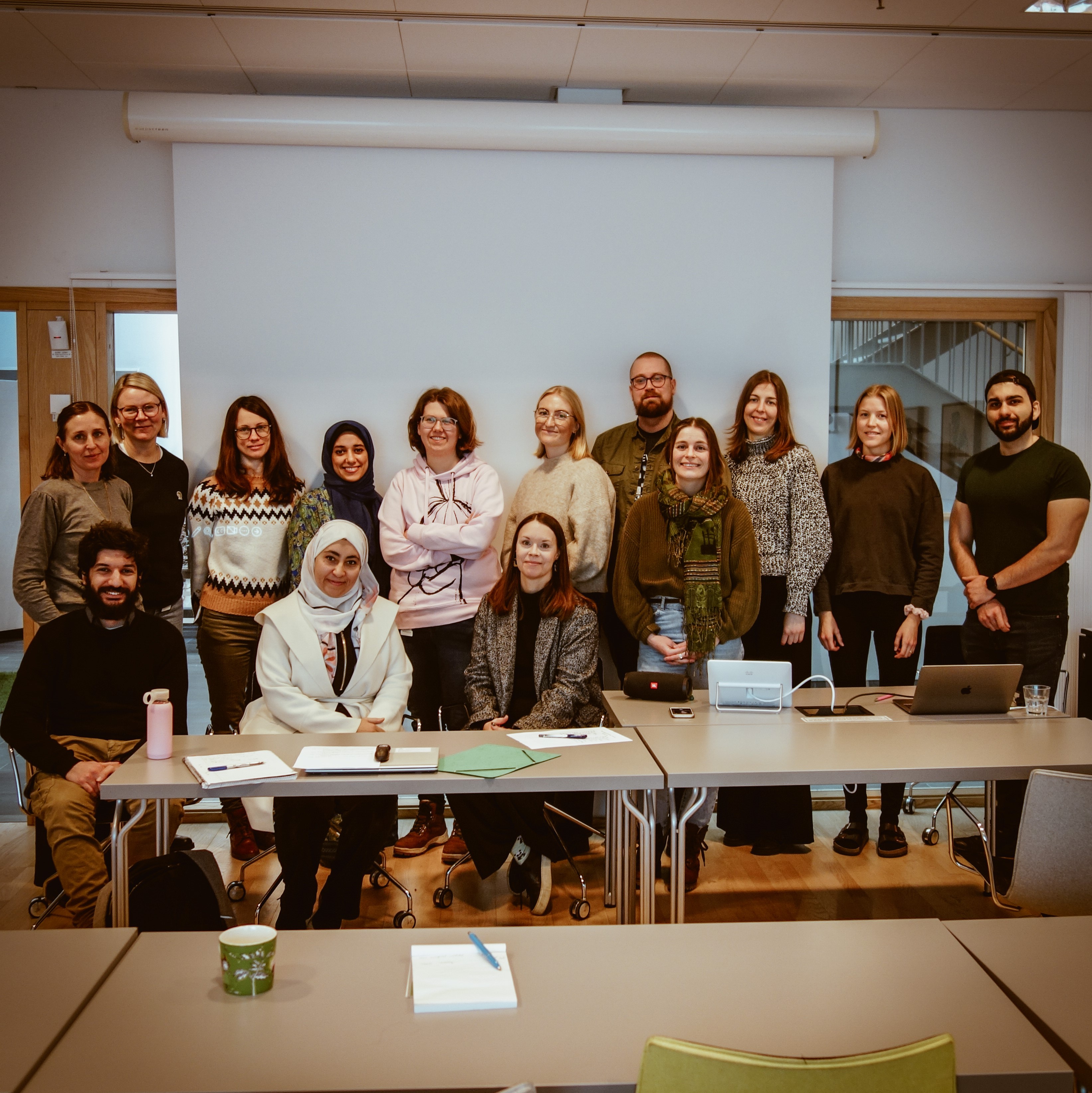 Group photo of 14 participants of the Stress management workshop, 2024.