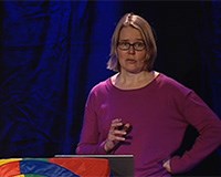 Anna Skarin lectures. Photo.