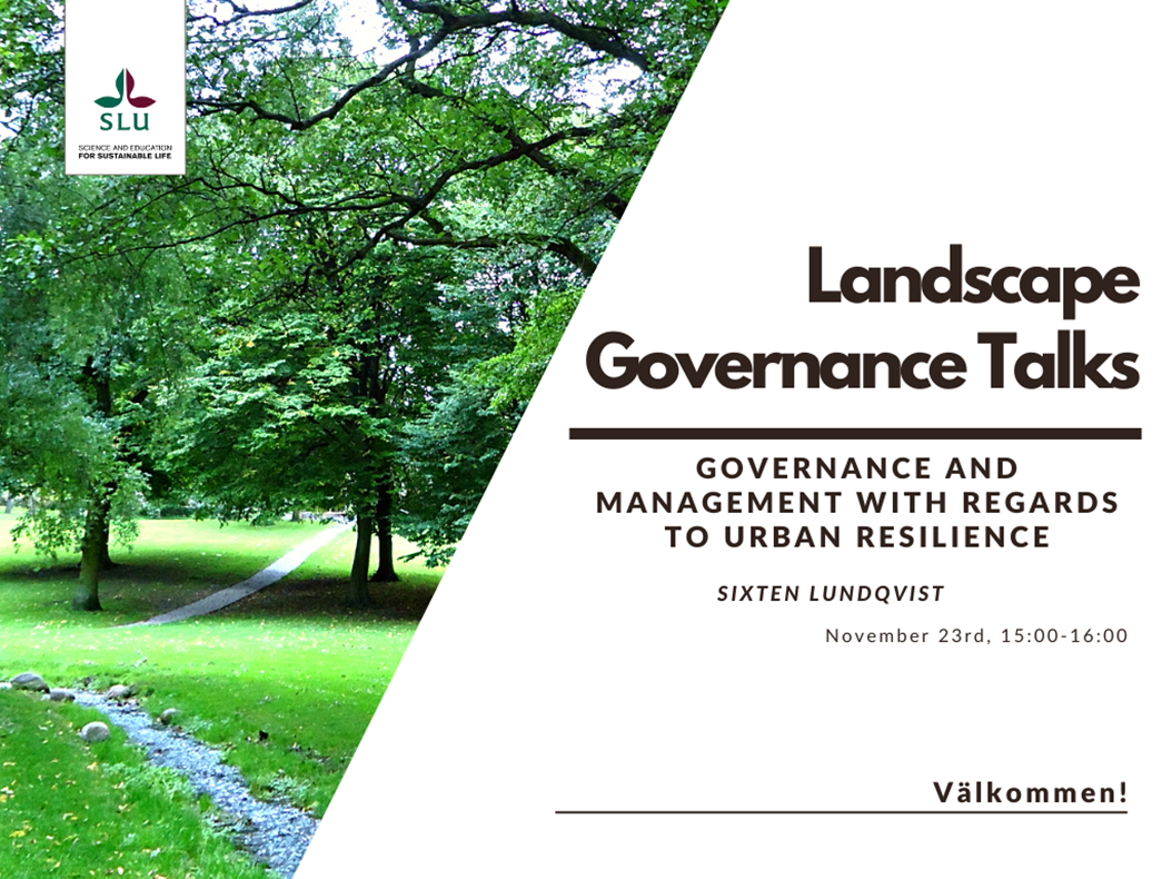 Landscape governance talks
