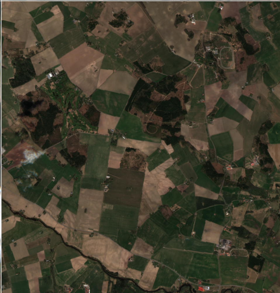 satellitbild över åkermark