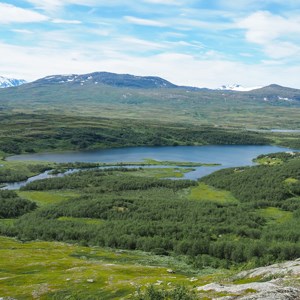 A mountain landscape. Photo.