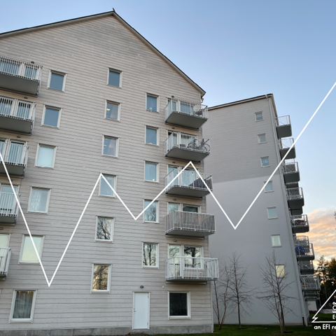 Flerfamiljshus i trä på Mariehem i Umeå