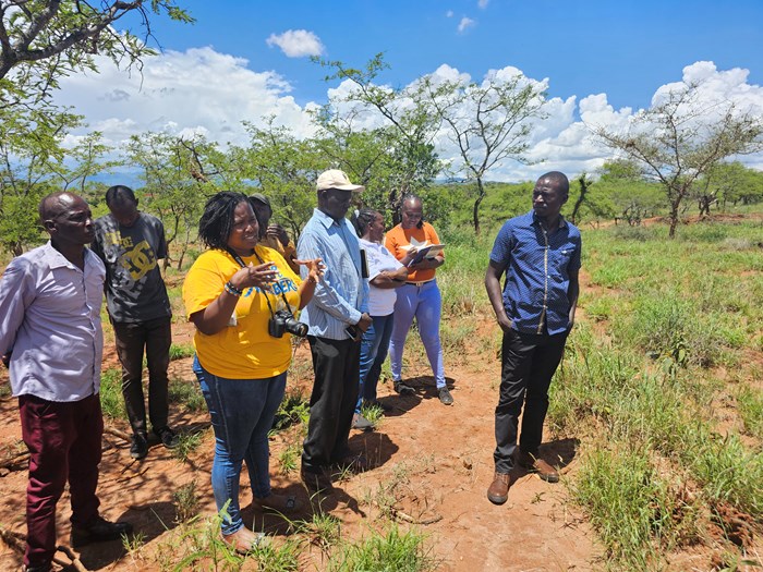 Visit to the project site in Chepareria, West Pokot county.