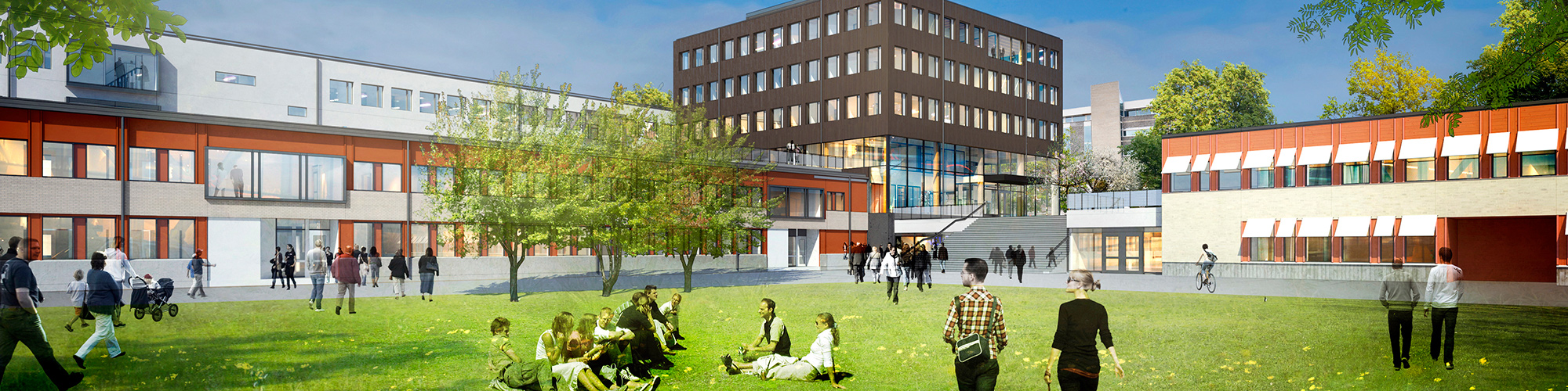 Ultuna campus med Ulls hus. Illustration.
