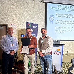 Nils Lindgren receives award for second best article in Canadian Journal of Remote Sensing