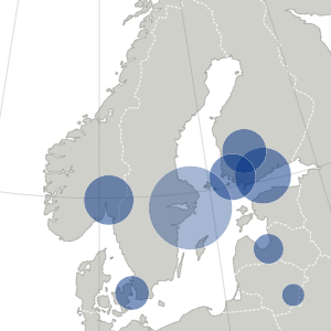 Northern Europe, map.