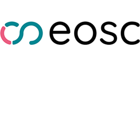 Logo: symbol and the text "eosc". Illustration.