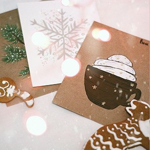 Christmas cards. Photo.