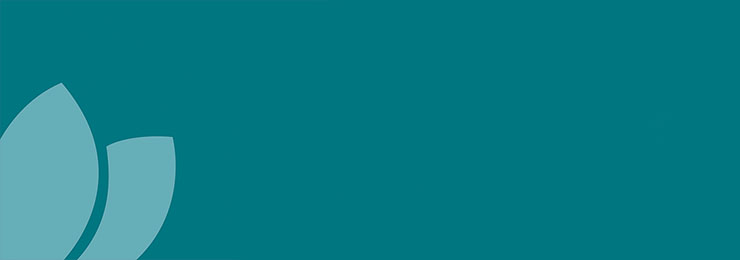 Profilkollage i havsgrönt. Bakgrund och symbol, ingen text. Bild.