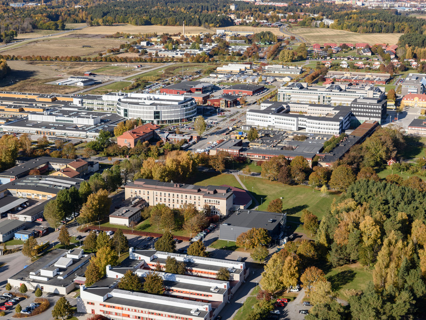 Flygbild över SLU:s campus i Uppsala