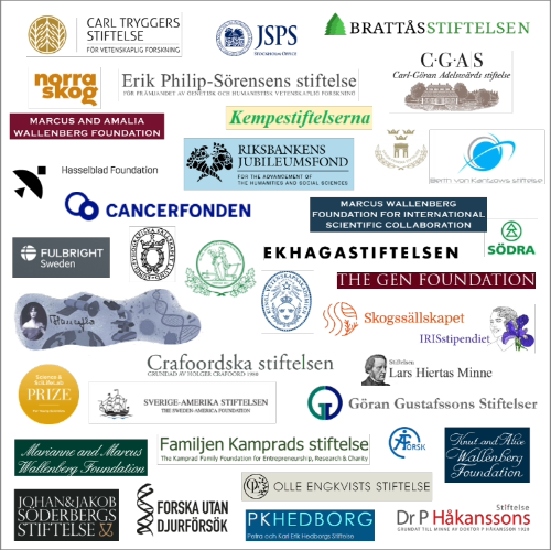 A selection of foundation logos. Graphic.