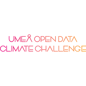 Text: "Umeå Open Data Climate Challenge"