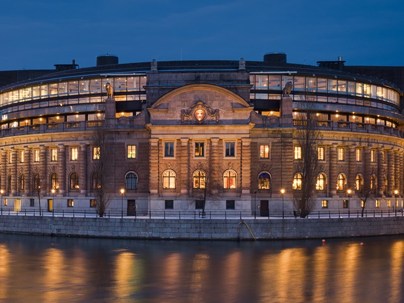 Riksdagshuset i Stockholm. Foto.