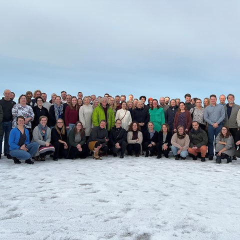 Gruppbild på personalen på havsfiskelaboratoriet