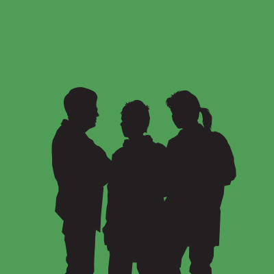  Silhouette of group of people