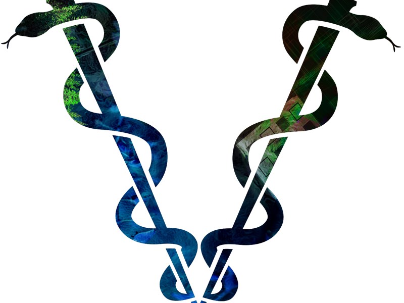 Rod of Asclepius. Illustration.