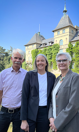 Håkan Schroeder, vicedekan vid LTV-fakulteten, SLU, Helen Göransson, bankchef, Sparbanken Skåne och Christina Lunner Kolstrup, dekan vid LTV-fakulteten, SLU. Foto: Johanna Grundström.