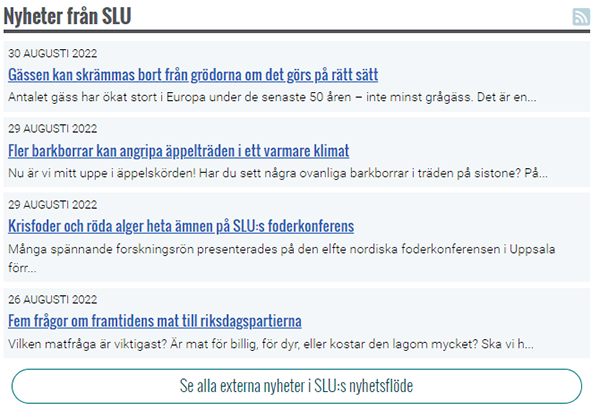 Listningsblock. Skärmdump från slu.se..
