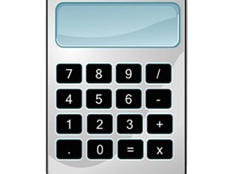 En miniräknare. Bilden symboliserar en ekonomiregistrerare i Proceedo. Illustration. 