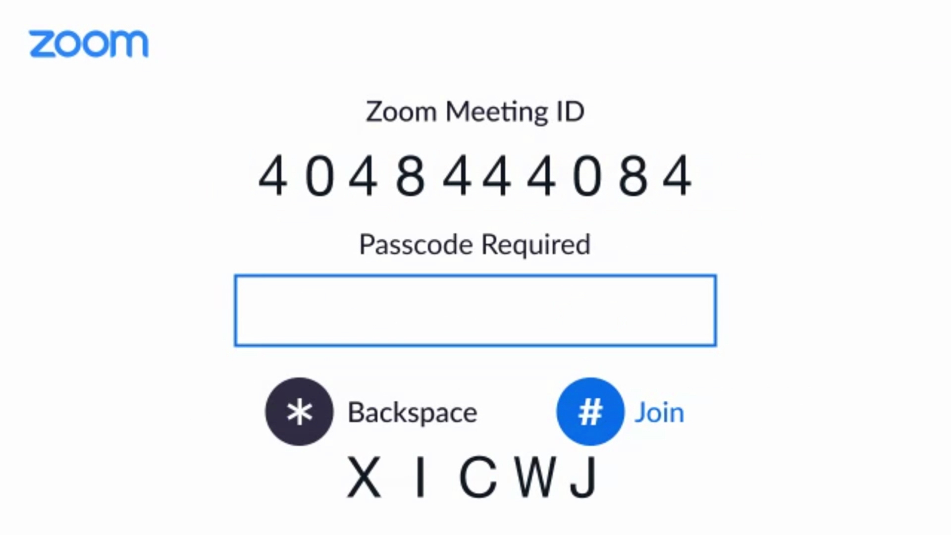 Zoom Password