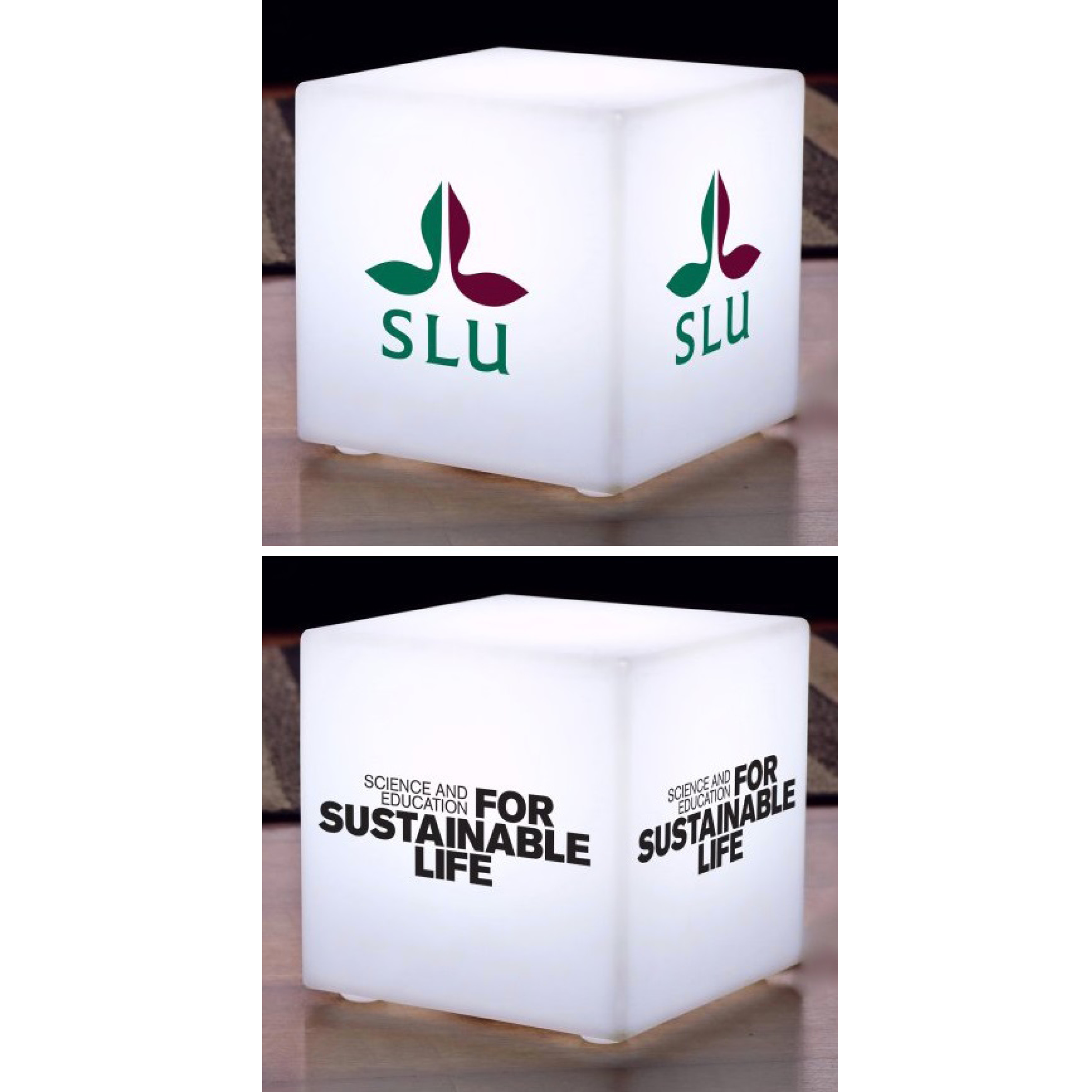 Foto på två stycken ljuskuber