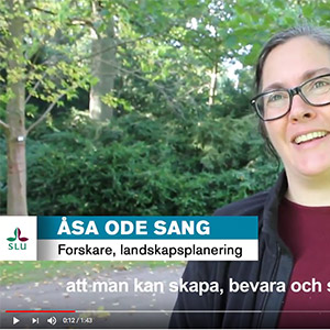 BIld av SLU:s namnskylt i en SLU-film