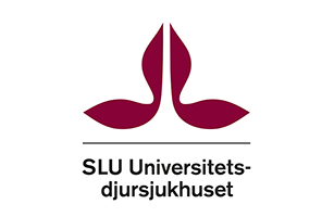 Burgundy and black logotype of The University Animal Hospital at SLU.