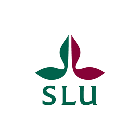 SLU:s logotyp i grönt och rött