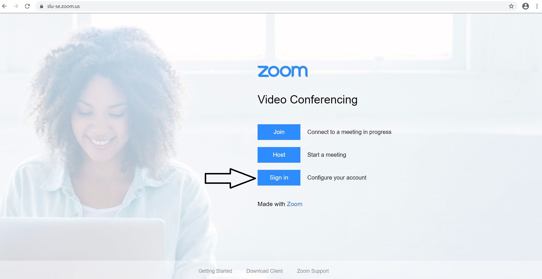 Zoom configure account